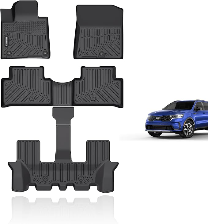 KELCSEECS Floor Mats Custom for 2025 2024 2023 2022 2021 Kia Sorento Car Mats by KELCSEECS