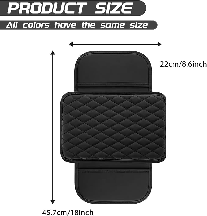 Car Center Console Cover, Upgraded Leather Arm Rest Cover - Image 2