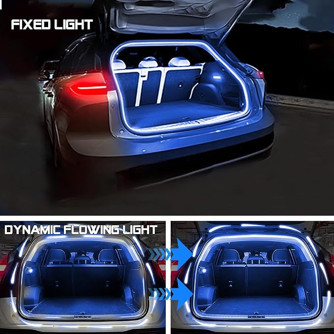 Upgrade Dynamic Flowing Car LED Trunk Light Strip, 158Inch Universal Flexible - Image 2