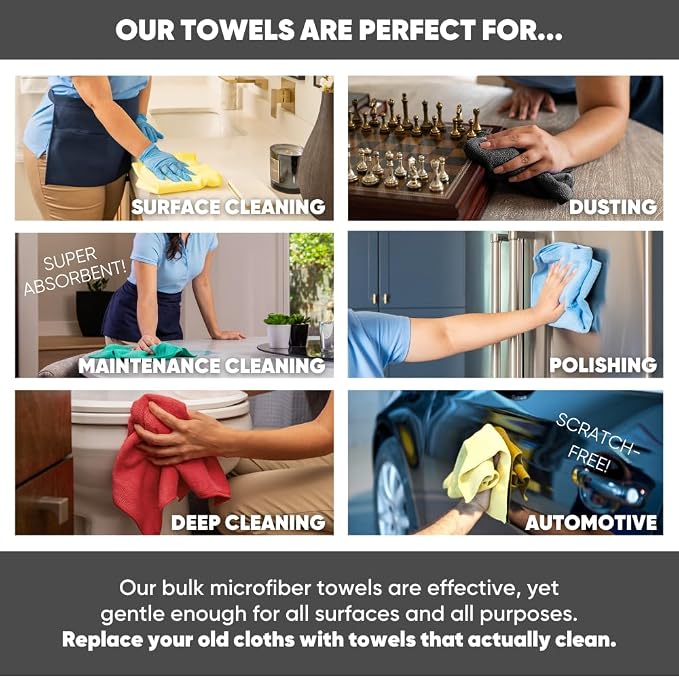 16" x 16" All Purpose Microfiber Towels - Image 4