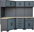 Garage Storage Cabinet System Corner Workshop Set 10-Pcs Garage Cabinets and by Unknown