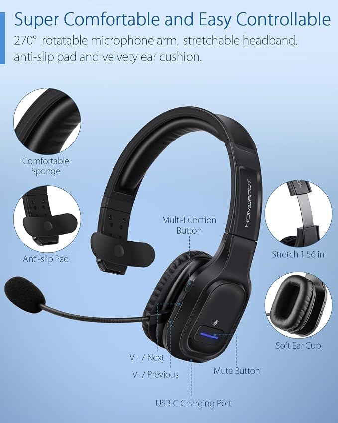 HomeSpot JM100 Trucker Bluetooth Headset - Image 5