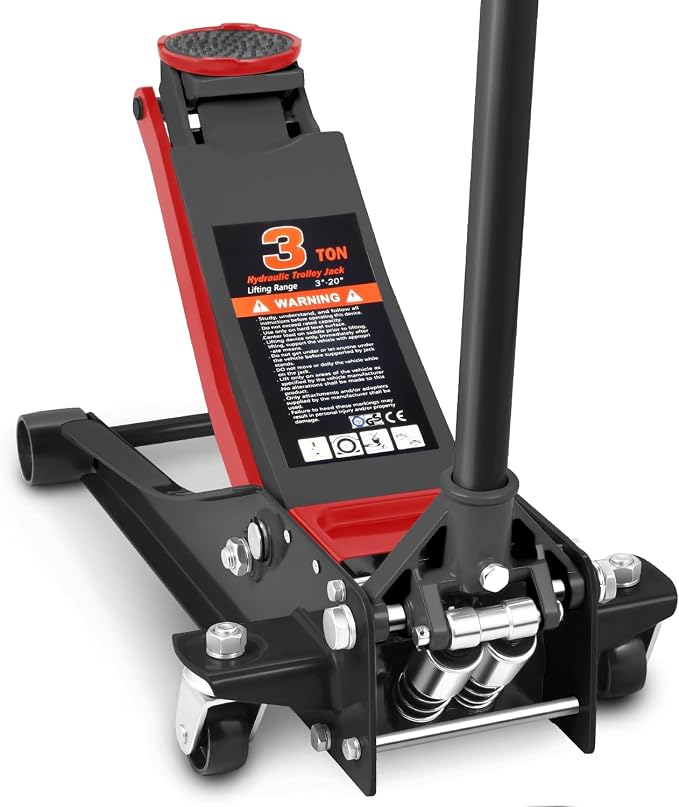 DNA MOTORING Floor Jack 3 Ton Capacity, Fast Lift Service Jack Low Profile by DNAMOTORING-Tools