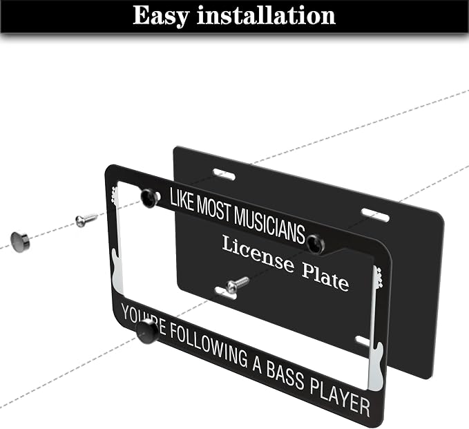 License Plate Frame Holder Black and White License Plate Frames Like Most - Image 7