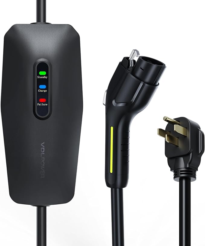 Level 2 EV Charger, 32A/7KW Electric Vehicle Portable Charger by Unknown