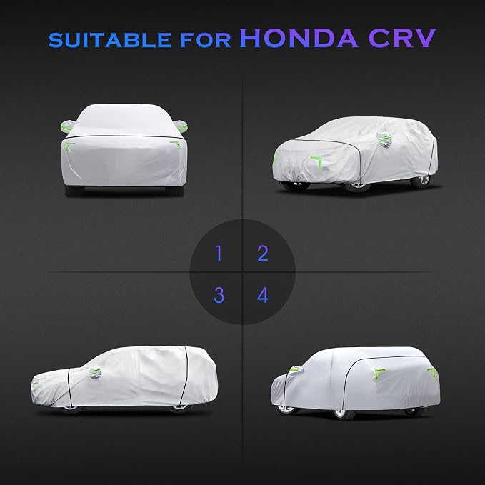 Car Cover Custom Fit for Honda CRV 1997-2025, Toyota RAV4 1996-2025, 6 Layers - Image 7