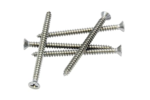 Bolt Dropper #4 x 1-1/4" Stainless Steel Flat Head Phillips Wood Screw - Image 5