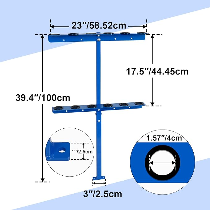 Vertical Hand Rack for Enclosed Landscaping Truck Trailer Garage or Shed Walls - Image 2