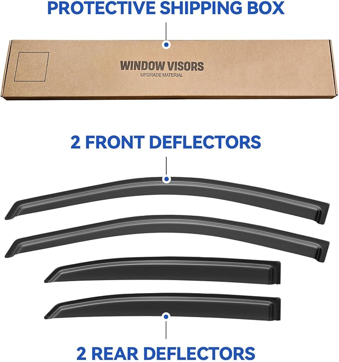 Window Visors Rain Guards for 2010-2015 Lexus RX350, Out-Channel Window Vent - Image 5