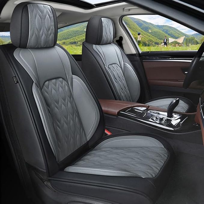 Leather Seat Covers for Car Fit for Toyota Camry 2012-2025 Full Set Car Seat by DISUTOGO