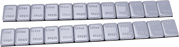 YIZBAP Wheel Weights Gray 1/4oz, 24 oz/Box, by YIZBAP