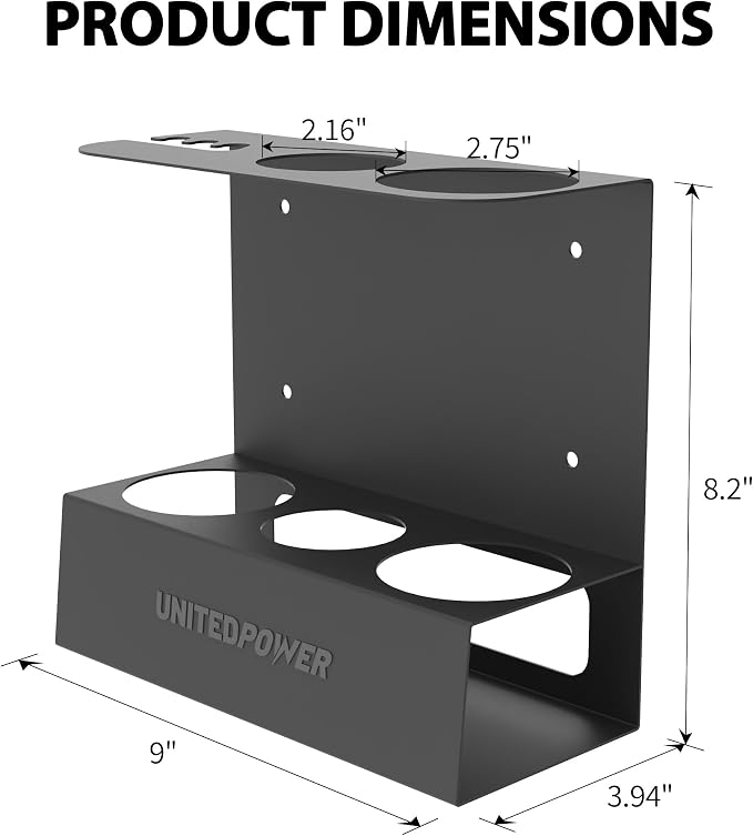 UNITEDPOWER Grease Gun Holder, Wall Mount Grease Gun Storage Rack, Organizer - Image 2