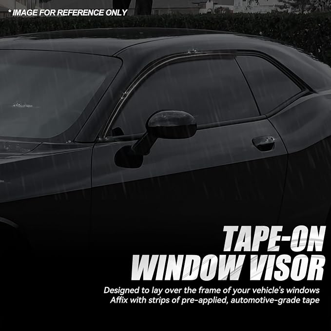 Auto Dynasty 2Pcs Carbon Fiber Pattern Window Visors Compatible - Image 3