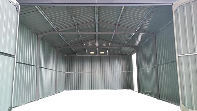 LANTRO JS Sheds & Outdoor Storage, 13x20ft Large Outdoor Metal Garage Shed - Image 9