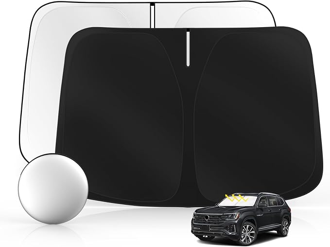 Windshield Sun Shade for Volkswagen VW Atlas 2018-2025 Foldable Sunshade Custom by SULAGIWINDSHIELDSUNSHADE