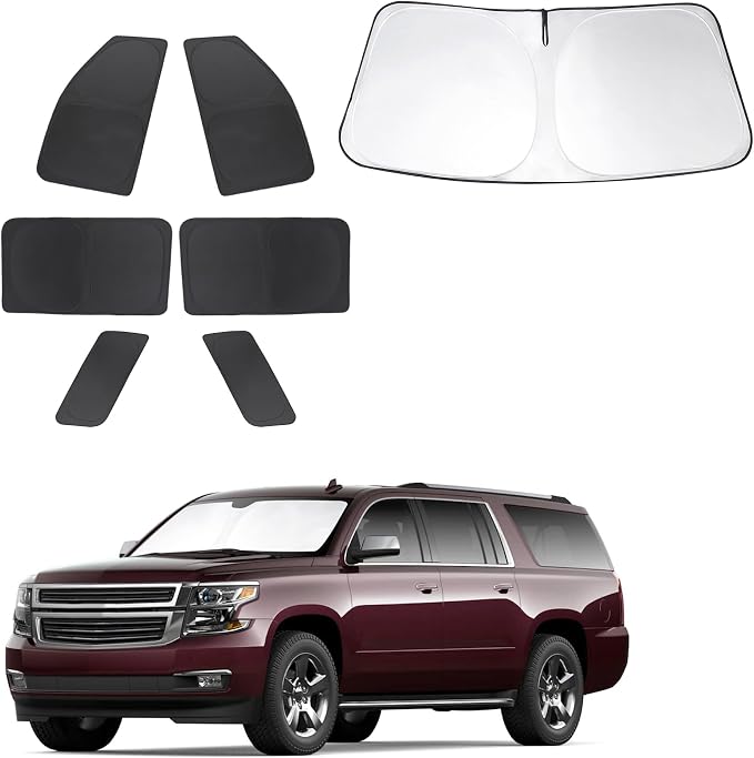 TINGLU Window Shades for Chevrolet Chevy Suburban 2015-2020 Accessories Car by TINGLU