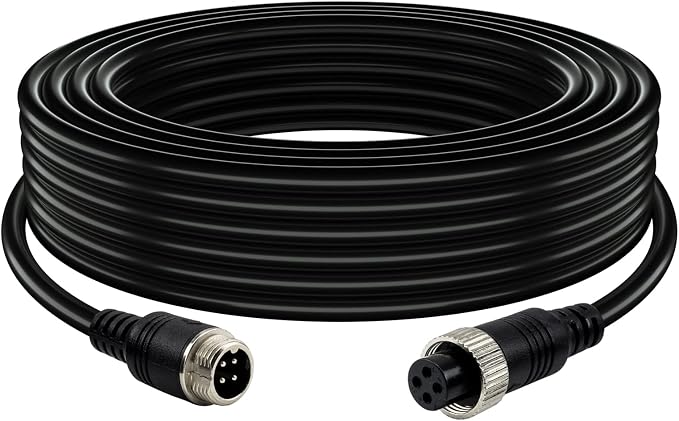 50FT Car 4-Pin Aviation Video Extension Cable，15m Car Video Extension Cable by Lonlonty