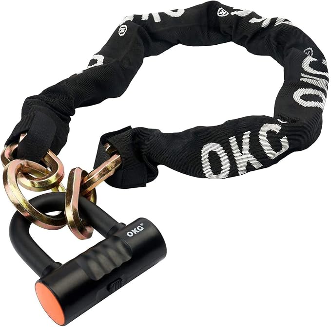 OKG Ultra Security Motorcycle Chain Lock, 4 Keys, 5 ft x 1/2in Thick Motorcycle - Image 8