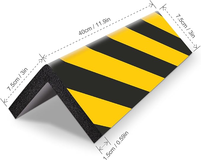 2pcs Garage Wall Guards Wall Protector Cover Yellow and Black Foam Wall Corner - Image 5