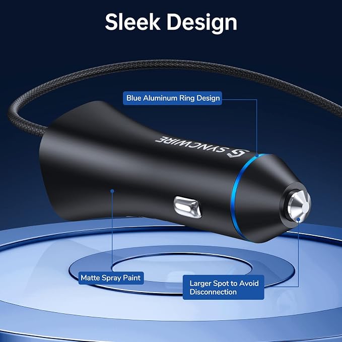 Syncwire iPhone Car Charger 32W Super Fast Car Charger iPhone Cigarette Lighter - Image 7