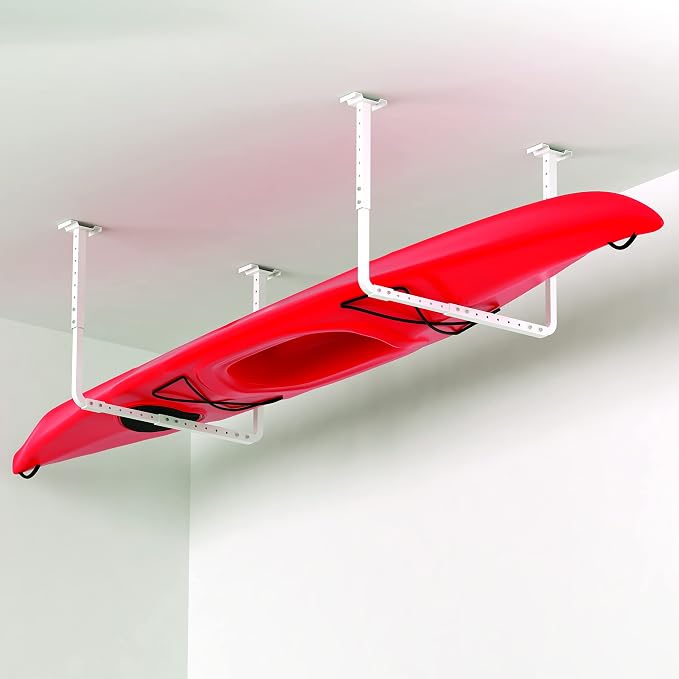 80842-10 33 in. x 34 in. Adjustable Garage Ceiling Mount Storage Rack Kit - Image 2