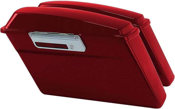 XFMT Red Hard Saddlebags Saddle Bags Trunk W/Chrome Conversion Brackets - Image 2
