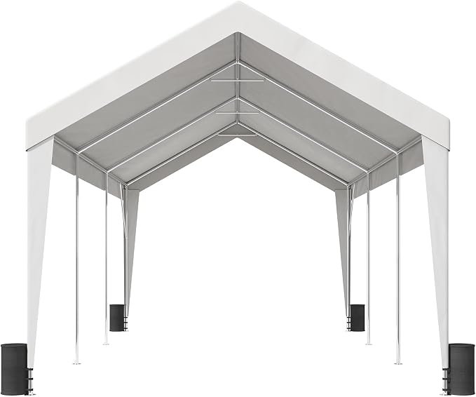 VEVOR Upgraded 10x20 ft Heavy Duty Carport Car Canopy, Car Port Garage Boat - Image 10