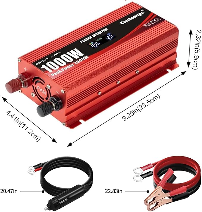 1000W Car Power Inverter DC 12V to 110V/120V AC Converter - Image 7