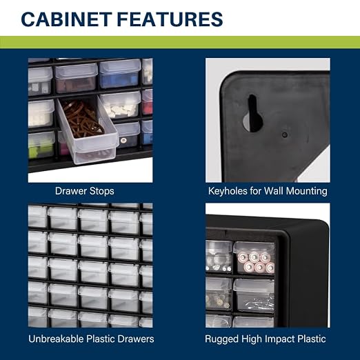 Akro-Mils 64-Drawer Plastic Drawer Storage Cabinet - Image 3