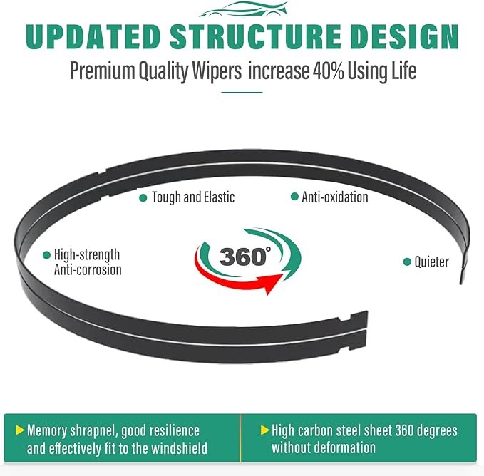 22" 20" 11" Windshield Wiper Blades Replacement - Image 6