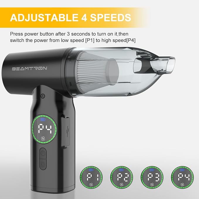 Car Vacuum Cleaner Cordless Handheld Portable - Image 6