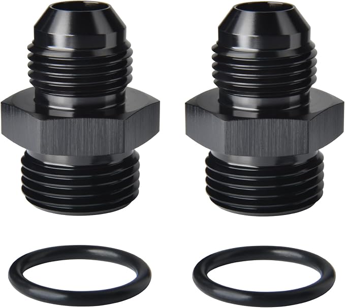 8AN Male Flare to 10AN ORB O-ring Boss Fuel Pump Rail Adapter Fitting Aluminum by Podavelle