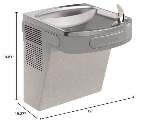 Elkay Cooler Wall Mount ADA Non-Filtered Non-Refrigerated Light Gray Granite - Image 6