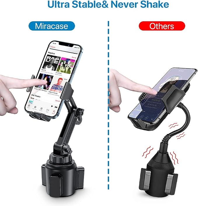 Miracase Cup Phone Holder for Car, Adjustable Long Neck Car Cup Holder Phone - Image 2