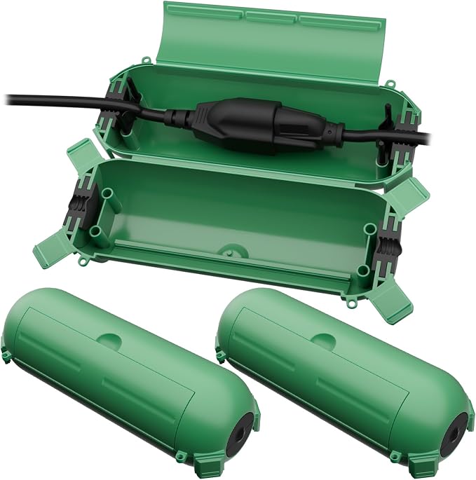 Flemoon Outdoor Extension Cord Safety Cover, IP44 Weatherproof Electrical Box by FLEMOON