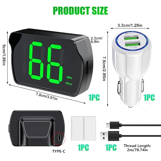 GPS Digital Speedometer for Car MPH, Universal HUD Speed Meter - Image 6