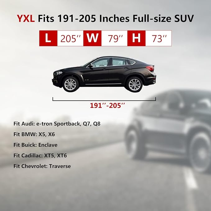 Tecoom SUV Car Cover Waterproof All Weather, Hail Protector - Image 6