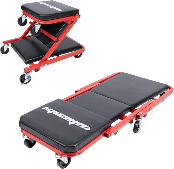 Mechanic Creeper 36 Inches 2-in-1 Z Seat by WheelX