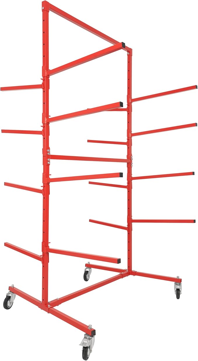 HECASA Bumper Adjustable Storage Rack Steel Floor Mobile Bumper Storage Rack by HECASA