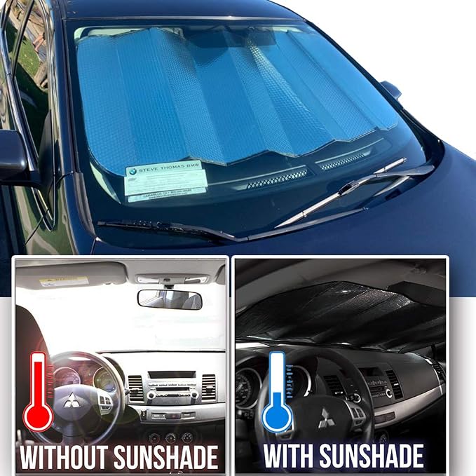 Big Hippo Front Car Sun Shade Windshield, Jumbo/Standard Sunshade Keeps Vehicle - Image 4