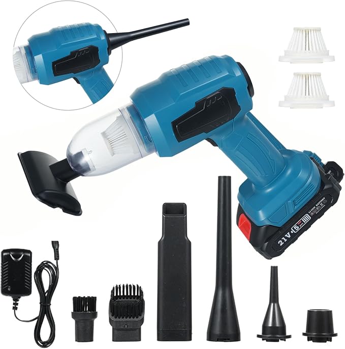 Handheld Car Vacuum, 16000PA 4 in 1 Mini Cordless Vacuum Cleaner and Air Duster by MulcortTools