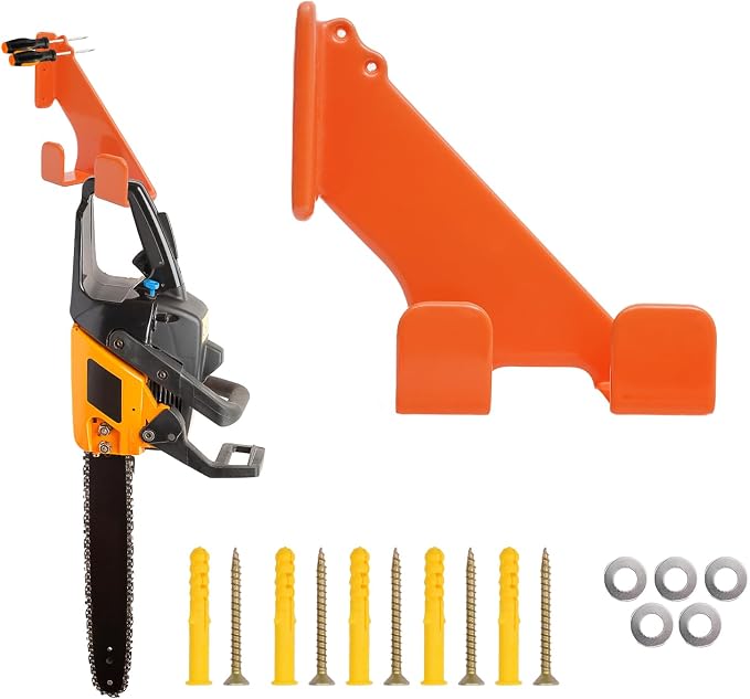 Chainsaw Hanger, 180LB Wall Mount Chainsaw Holder, Heavy Duty Chainsaw Storage by Lifeisbetterinthegarden