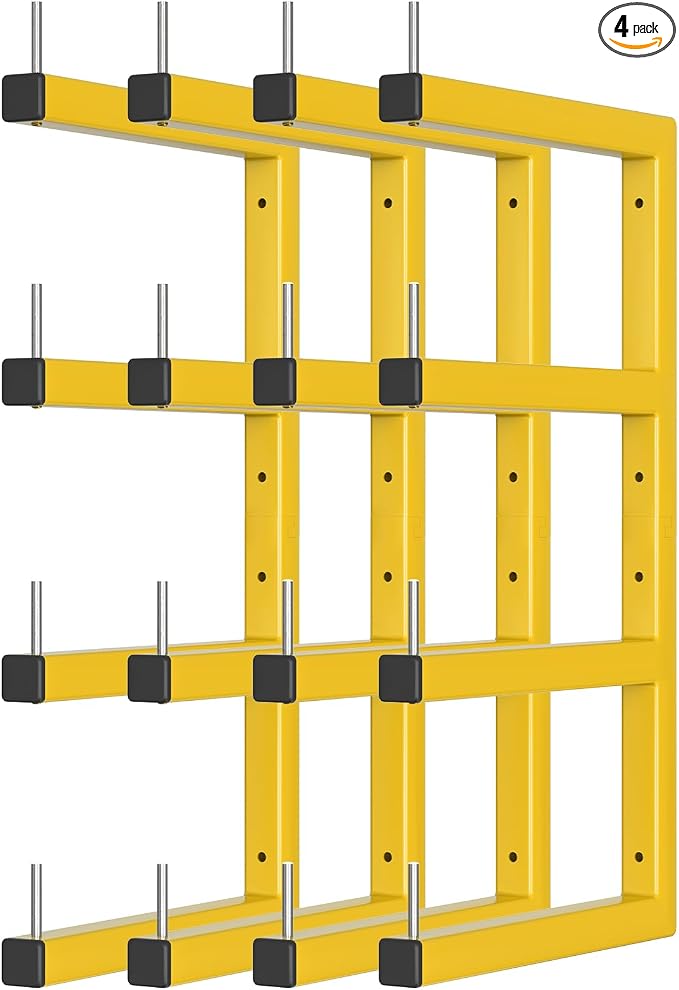 4-Pack Lumber Storage Rack, Wood Storage Racks Wall Mount, Heavy Duty Garage by Riciakik