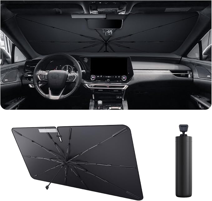 2025 Upgrade Car Windshield Sun Shade Windshield Sunshade Umbrella Protect Car by LUWU