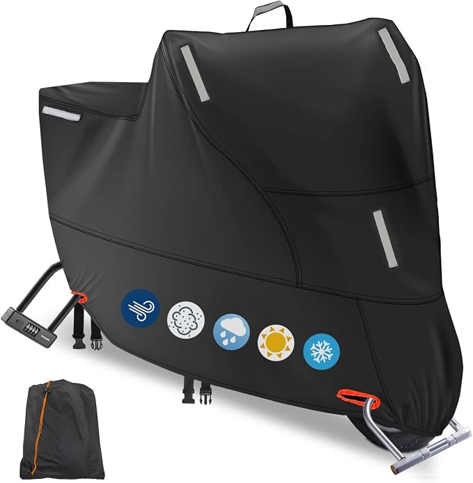 Motorbike Cover Waterproof Outdoor, Motorcycle Scooter Moped Rain Dust Cover by RELEDESA