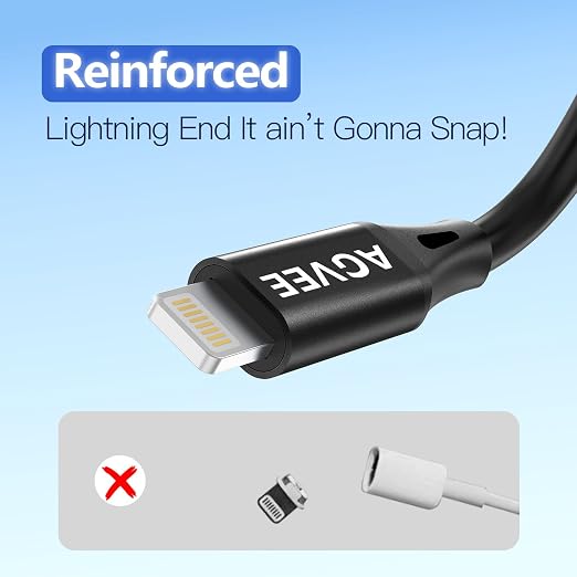 AGVEE 2 Pack 5ft Coiled Short USB to Lightning Charging Cable 3A Fast Charger - Image 6