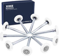XiKe 10 Pack White 2" Nylon Garage Door Roller 4" Stem, Quiet/Durable and High by XIKE+BEARINGS