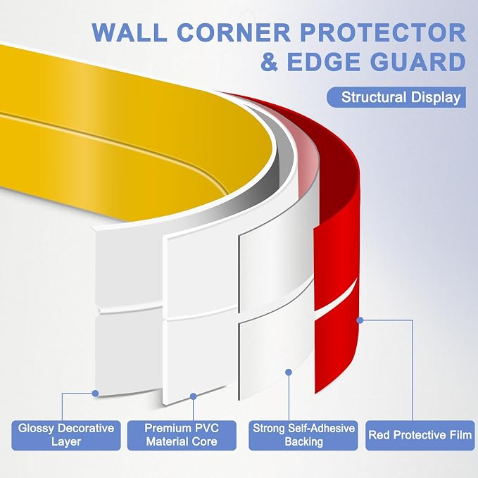 Wall Corner Protector Moulding Trim Peel and Stick Wall Corner Guards Trim - Image 4