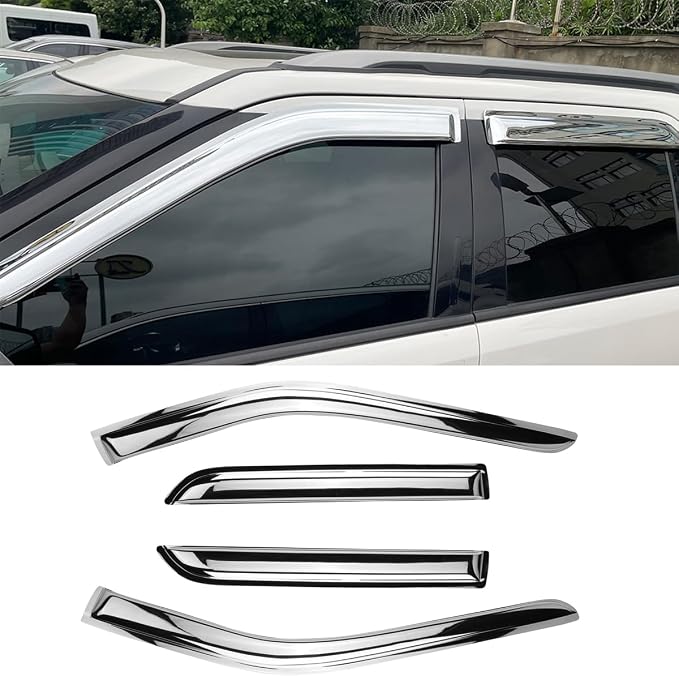 Chrome Side Window Visors Vent Deflector by STARTSHIP