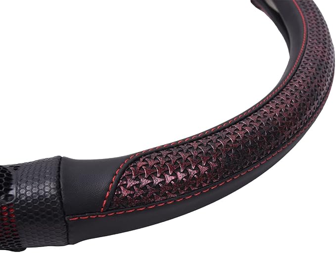 Flying Banner car Steering Wheel Cover Faux Leather Massage Universal fit 3D - Image 5